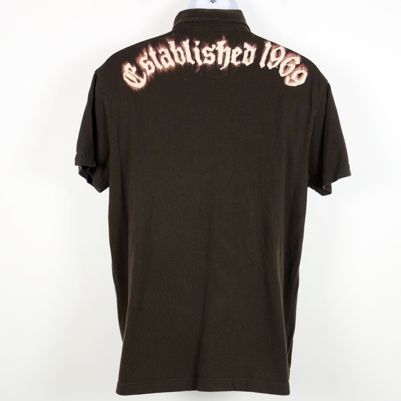 Gap Brown Bleached Cotton Pocket Polo Men's Large - Picture 3 of 8